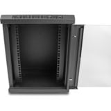 DeLOCK 10″-netwerkkast met glazen deur server rack Zwart, 8U