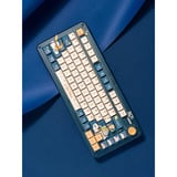 Iqunix ZX75 Sky Encounter Wireless Mechanical Keyboard, gaming toetsenbord Blauw/wit, US lay-out, IQUNIX Little Prince, RGB leds, 75%, Hot-swappable, Double-shot PBT, 2.4GHz | Bluetooth 5.1 | USB-C