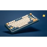 Iqunix ZX75 Sky Encounter Wireless Mechanical Keyboard, gaming toetsenbord Blauw/wit, US lay-out, IQUNIX Little Prince, RGB leds, 75%, Hot-swappable, Double-shot PBT, 2.4GHz | Bluetooth 5.1 | USB-C