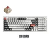 Keychron Q5 Ultra-M3 8K Wireless Custom Mechanical Keyboard, toetsenbord Wit, US lay-out, Keychron Silk POM Red, 96%, RGB, Hot swap, 8K, 2.4 GHz / Bluetooth 5.2 / USB-C