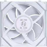 Lian Li UNI FAN SL120 LCD Wireless RGB case fan Wit, 120 x 124.5 x 28 mm, PWM