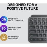 Logitech MX Keys Mini Minimalist Wireless toetsenbord Grafiet, US-International lay-out (QWERTY), 80% (TKL), Bluetooth