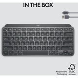 Logitech MX Keys Mini Minimalist Wireless toetsenbord Grafiet, US-International lay-out (QWERTY), 80% (TKL), Bluetooth