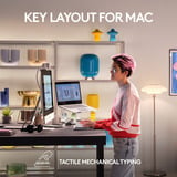 Logitech MX Mechanical Mini voor Mac, toetsenbord Lichtgrijs, US lay-out, Cherry MX-Technologie