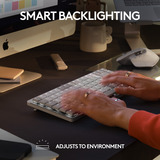 Logitech MX Mechanical Mini voor Mac toetsenbord Lichtgrijs, US-International lay-out (QWERTY), Cherry MX-Technologie, 80% (TKL)	