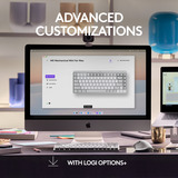 Logitech MX Mechanical Mini voor Mac toetsenbord Lichtgrijs, US-International lay-out (QWERTY), Cherry MX-Technologie, 80% (TKL)	