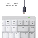 Logitech MX Mechanical Mini voor Mac toetsenbord Lichtgrijs, US-International lay-out (QWERTY), Cherry MX-Technologie, 80% (TKL)	