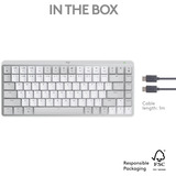 Logitech MX Mechanical Mini voor Mac toetsenbord Lichtgrijs, US-International lay-out (QWERTY), Cherry MX-Technologie, 80% (TKL)	