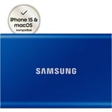 SAMSUNG Portable T7, 2 TB externe SSD Blauw, MU-PC2T0H/WW, USB-A 3.2 (10 Gbit/s)