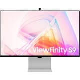 Samsung ViewFinity S9 S90PC 27" 5K Ultra HD monitor Zwart/zilver, 1x Mini DisplayPort, 3x USB-C, 1x Thunderbolt, Wi-Fi 5, BT, Webcam