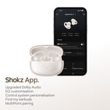 Shokz OpenDots 2 bone conduction headset Wit, Bluetooth® 6.1