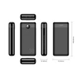 VEGER L30 powerbank 30.000 mAh Zwart