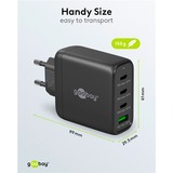 goobay 68W GaN USB-C PD Multiport Quick Charger Zwart