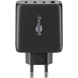 goobay 68W GaN USB-C PD Multiport snellader Zwart, 3x USB-C, 1x USB-A