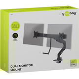 goobay Dual Monitor Mount Office monitorarm Zwart