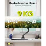 goobay Dual Monitor Mount Office monitorarm Zwart