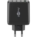 goobay USB-C PD GaN multipoort snellader (68 W) Zwart, 3x USB-C, 1x USB-A, Power Delivery, QuickCharge