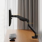 ACT Connectivity Monitorarm office premium, gasveer, 1 monitor Zwart
