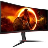 AOC CU34G2XP/BK 34" Curved UltraWide gaming monitor Zwart, 2x HDMI, 2x DisplayPort