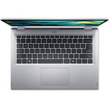 Acer Aspire Go Spin 14 AGSP14-31PT-37XH 14"  2-in-1 laptop Zilver | Core 3 N355 | Intel Graphics | 8 GB | 128 GB
