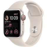 Apple Watch SE smartwatch Wit, 40mm, Sterrenlicht sportbandje, Aluminium, GPS + Cellular