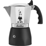 Bialetti New Brikka espressomachine Zilver/zwart, 4-kops