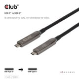 Club 3D Full-Feature USB-C kabel, 15m Zwart, 8K60Hz 10Gbps 60W