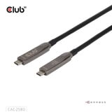 Club 3D Full-Feature USB-C kabel, 15m Zwart, 8K60Hz 10Gbps 60W