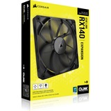 Corsair iCUE LINK RX140 140 mm PWM-fan, Single Fan case fan Zwart, 4-pin PWM