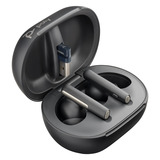 HP Poly Voyager Free 60+ UC M Carbon Black Earbuds  headset Zwart, Incl. BT700 USB-C-adapter + oplaadcase met touchscreen