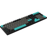 HelloGanss HS108T Obsidian, toetsenbord Zwart/grijs, US lay-out, Gateron G Pro Silver, RGB leds, PBT Doubleshot keycaps, hot swap, 2,4 GHz / Bluetooth / USB-C