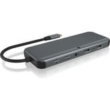 ICY BOX IB-DK4060-CPD dockingstation Zwart, HDMI, DisplayPort, LAN, USB-C