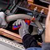 KNIPEX Kabelmes, met glijschoen Rood/blauw