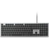 Kensington KB515 EQ USB-C/USB-A Wired Keyboard Grijs, US-International lay-out (QWERTY), Scissor switches, 100%