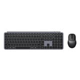 Keychron B6 Pro Keyboard and BM24 Mouse Wireless Combo, desktopset Grijs/zwart, US lay-out, Scissor switches, 100 - 2400 DPI, ABS keycaps, 2.4 GHz / Bluetooth / USB
