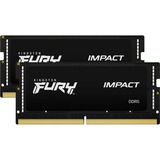 Kingston FURY 32 GB DDR5-6400 Kit laptopgeheugen Zwart, KF564S38IBK2-32, Impact, XMP