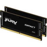 Kingston FURY 32 GB DDR5-6400 Kit laptopgeheugen Zwart, KF564S38IBK2-32, Impact, XMP