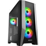 Sharkoon TG7M RGB tower-behuizing Zwart, 2x USB-A 3.2 (5 Gbit/s), USB-C 3.2 (10 Gbit/s), 2x Audio, Window-kit