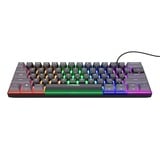 Trust GXT 867 Acira 60% mini mechanisch gaming toetsenbord Zwart, US lay-out, Outemu Red, 60%, RGB