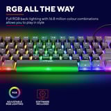 Trust GXT 867 Acira 60% mini mechanisch gaming toetsenbord Zwart, US lay-out, Outemu Red, 60%, RGB