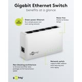 goobay 5-poort Gigabit Ethernet Switch Wit
