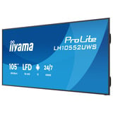 iiyama ProLite LH10552UWS-B1AG 104.6" Ultra Wide Public Display Zwart, HDMI, DisplayPort, USB-C, LAN, WiFi 6E, Audio, Android OS