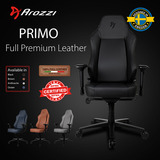 Arozzi Primo - Full Premium Leather - Black gamestoel Zwart