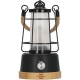 Brennenstuhl Oplaadbare campinglamp CAL 1 met henneptouw en bamboevoet ledlamp Zwart