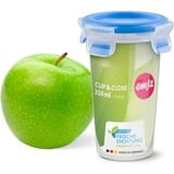 Emsa Clip & Close vershoudbakje 0,35 L doos Transparant/blauw, rond, Ø 9,2cm