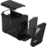 Fractal Design Torrent Nano Black TG Dark Tint midi tower behuizing Zwart | 2x USB-A | 1x USB-C | Tempered Glass