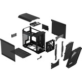 Fractal Design Torrent Nano Black TG Dark Tint midi tower behuizing Zwart | 2x USB-A | 1x USB-C | Tempered Glass