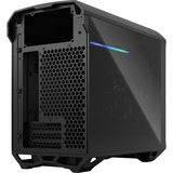 Fractal Design Torrent Nano Black TG Dark Tint midi tower behuizing Zwart | 2x USB-A | 1x USB-C | Tempered Glass