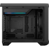 Fractal Design Torrent Nano Black TG Dark Tint midi tower behuizing Zwart | 2x USB-A | 1x USB-C | Tempered Glass