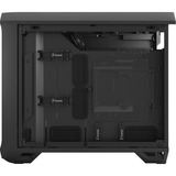 Fractal Design Torrent Nano Black TG Dark Tint midi tower behuizing Zwart | 2x USB-A | 1x USB-C | Tempered Glass